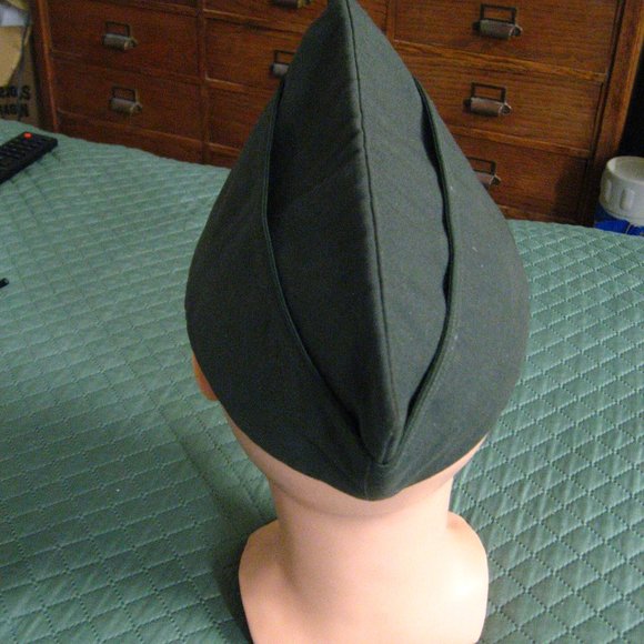 🇺🇸 USA Military Vintage Green Garrison Men's Cap 6 7/8 - Picture 6 of 10